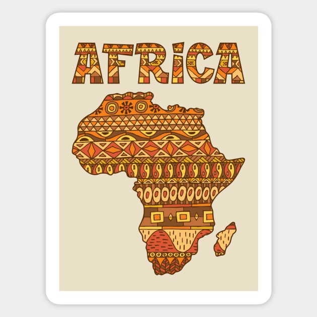 Africa Map Pattern Sticker by Malchev